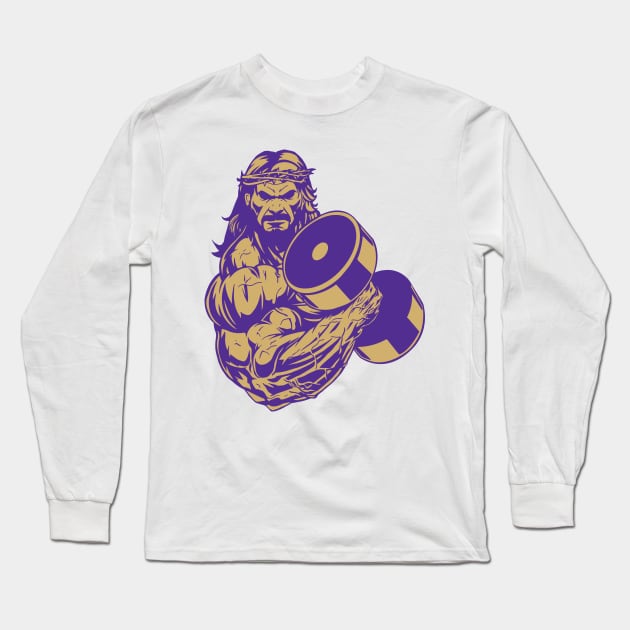 God Squad Jesus Flex Long Sleeve T-Shirt by RevLevel